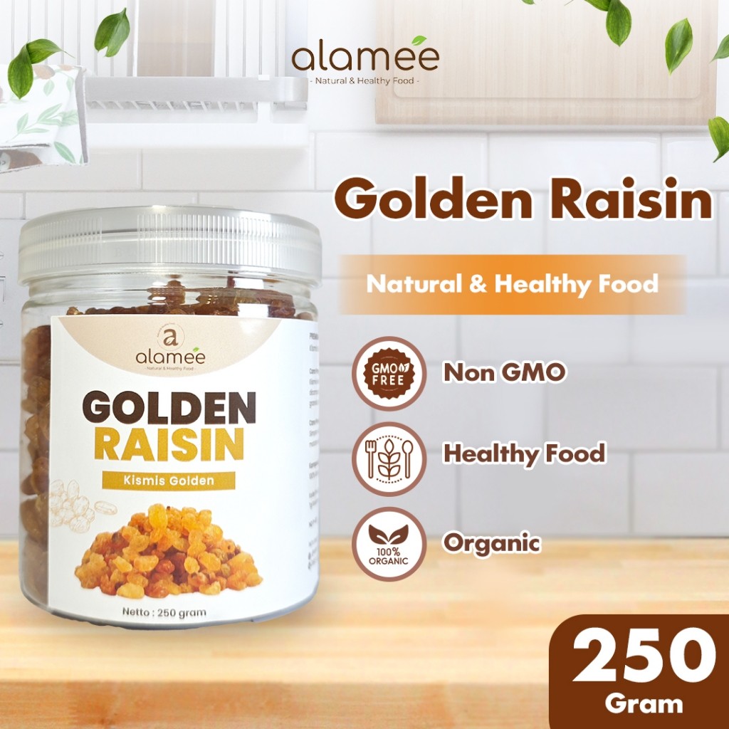 

ALAMEE Kismis Golden Raisin Cemilan Buah Kering Sehat Rendah Kalori Raisin Simin RAISINS 250gr