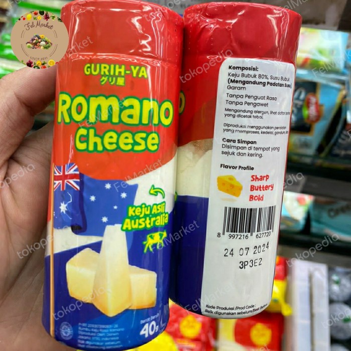 

Gurih ya Keju Romano Australia Cheese Keju Bubuk Cheddar 40 grm