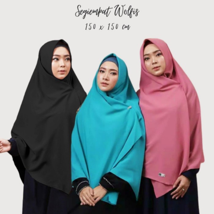 ✨LARIS✨ -Jilbab Segiempat Wolfis 150 x 150 Segi Empat Hijab Kerudung Khimar - ARMY