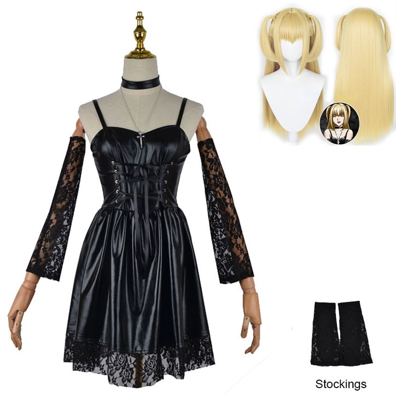 PREORDER Anime Death Note Cosplay MisaMisa Costume Amane Misa Wig Headgear Coser Women's Lace Dress 