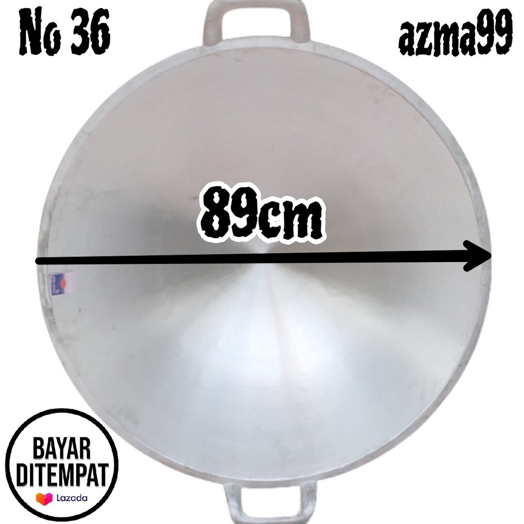 WAJAN UKURAN PALING BESAR KUALI JUMBO NO 36 DIAMETER 89CM