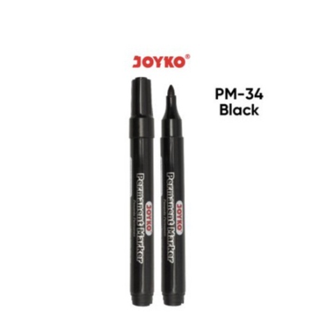 

Spidol Permanent Marker Joyko PM - 34 Tinta Hitam Satuan- SHABQ