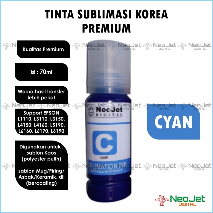 

New- Tinta Sablon Sublim Sublimasi Korea Premium 003 - CYAN