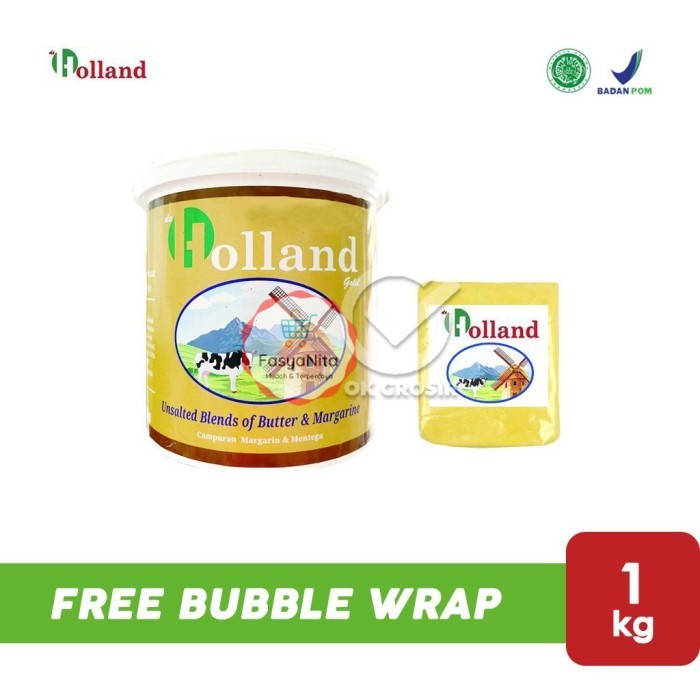 

De Holland / Deitolland Gold Butter Blend Unsalted [1 Kg] - FasyAnita Mart Denpasar