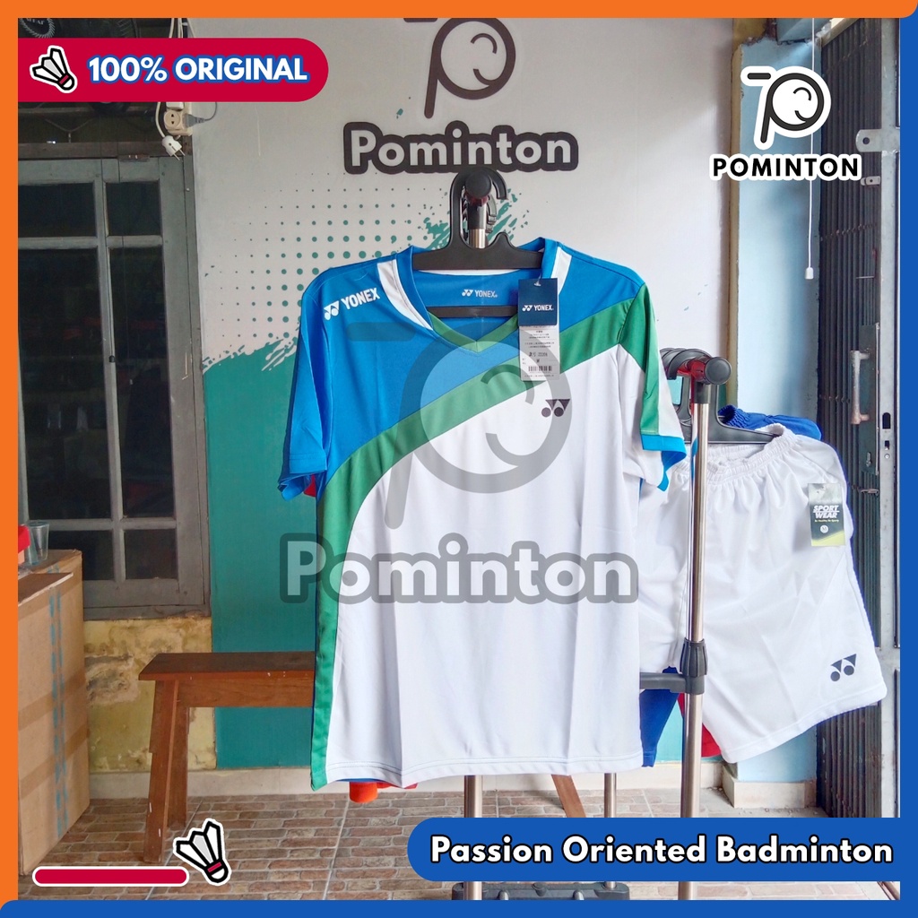 Baju Badminton Lining L-2220 L2220 Biru Kaos Bulu Tangkis Olahraga