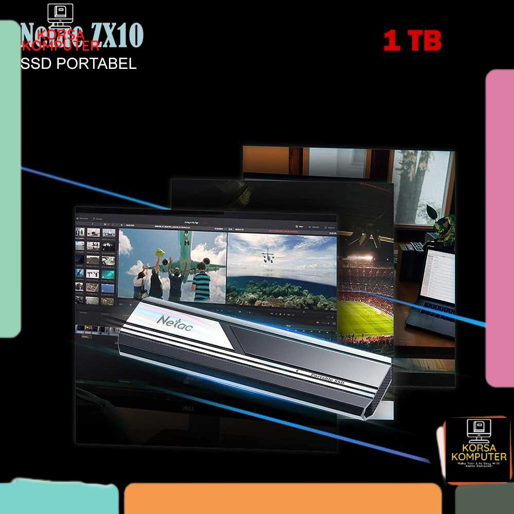 SSD Portable External USB 3.2 Gen 2 Type C - NT01ZX10 Netac ZX10 Original SSD 1 TB SSD 2TB Netac Ori