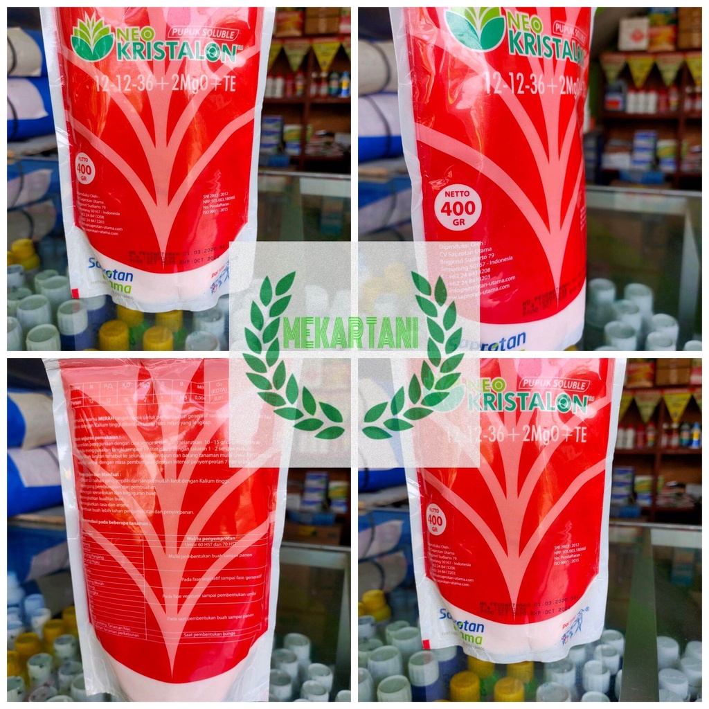 pupuk neo kristalon merah 400 gram