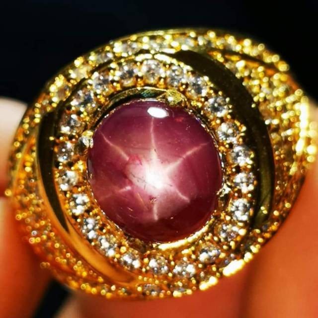 CINCIN BATU RUBY STAR BIRMA KRYSTAL
