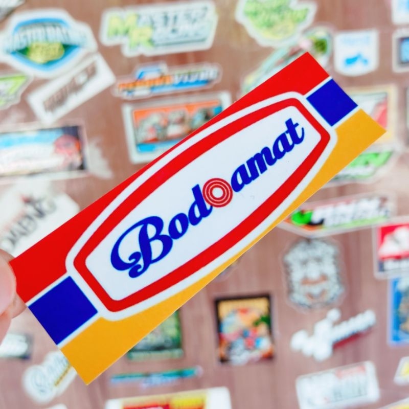 

Stiker bodo amat ( indomart Kotak)