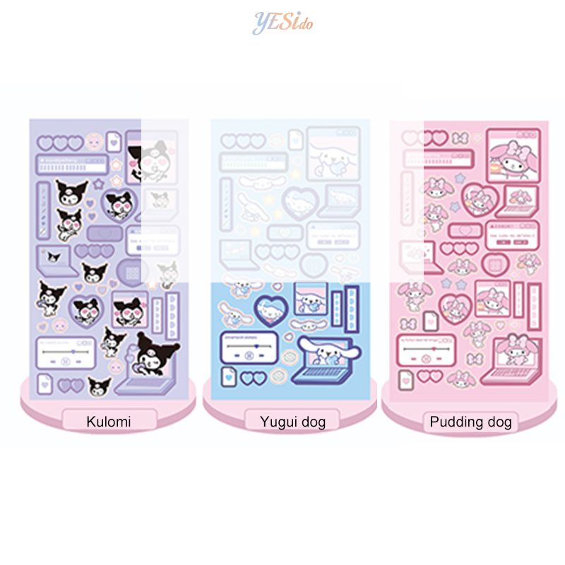 

COD✨ Kuromi Cinnamoroll Flash Diy Stiker Akun Tangan Akun Kartun Bahan Set -YES