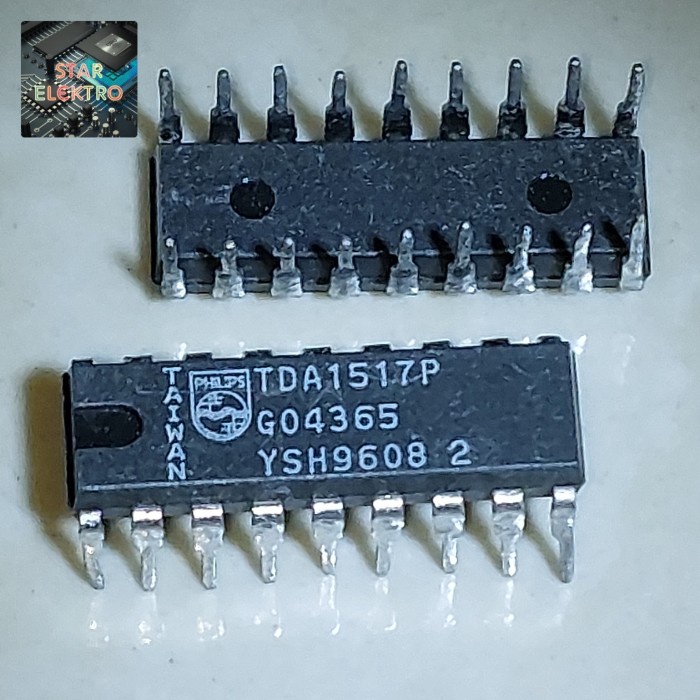 2 Buah 2Pcs TDA1517T Dip-18 Tancap TDA1517 TDA 1517 1517T IC Amplifier 2x 6W Stereo Philips Chip Par