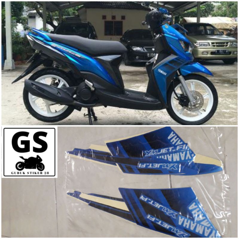 STRIPING STIKER LIS BODY MOTOR YAMAHA MIO SOUL GT 2012 BIRU