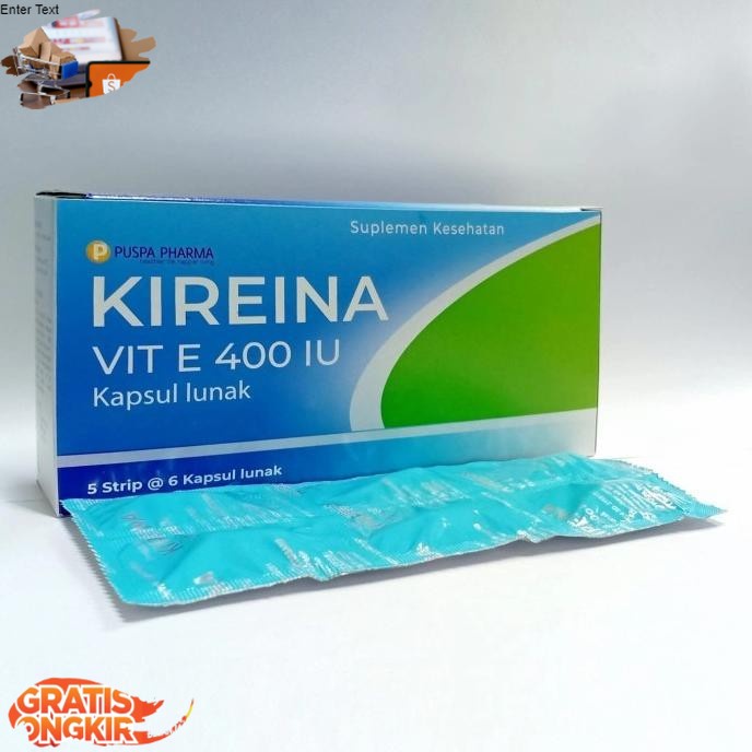 ready [ORDER NOW] Vit E 400 IU Strip - Kireina Vit E 400 IU - Nutrisi Kulit original