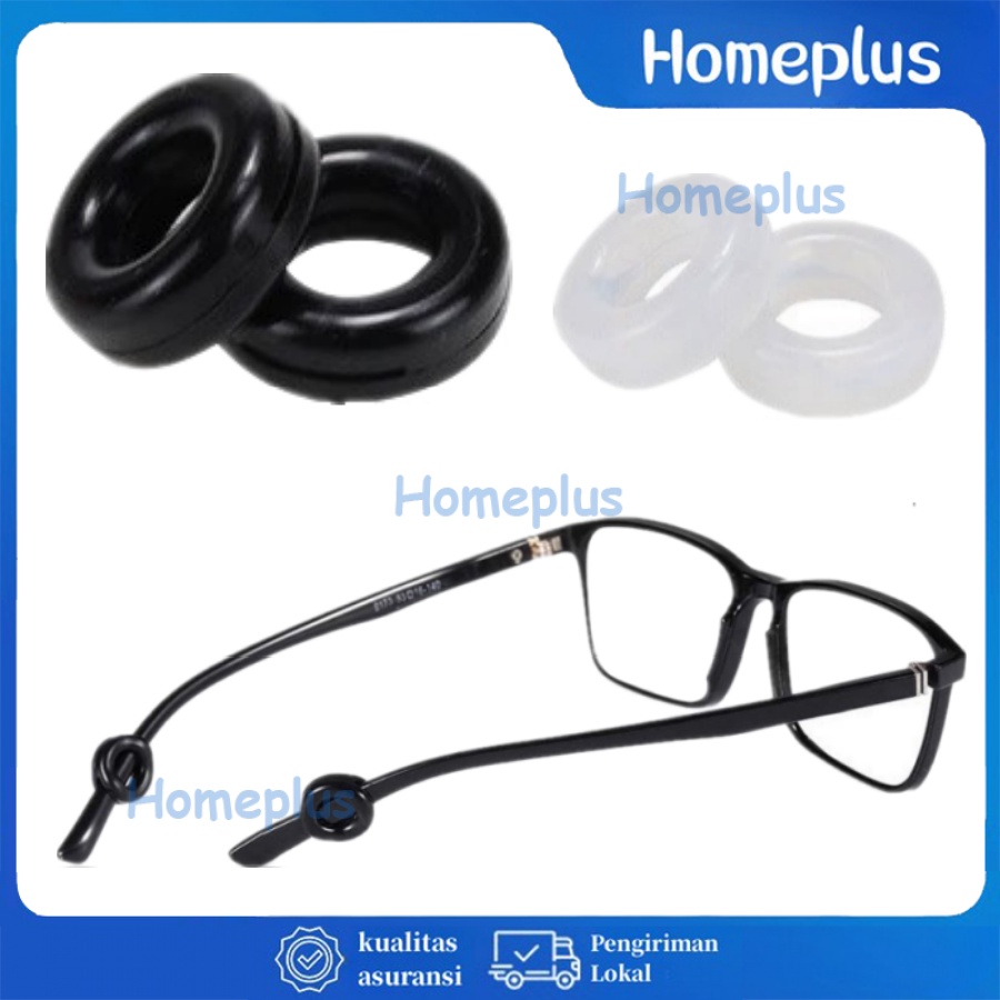 HomePlus Pengait Kacamata Silikon Anti Slip Kacamata Silikon Bulat Karet Anti Slip Kacamata Penahan Telinga Penahan Hijab Style Earhook Silicone