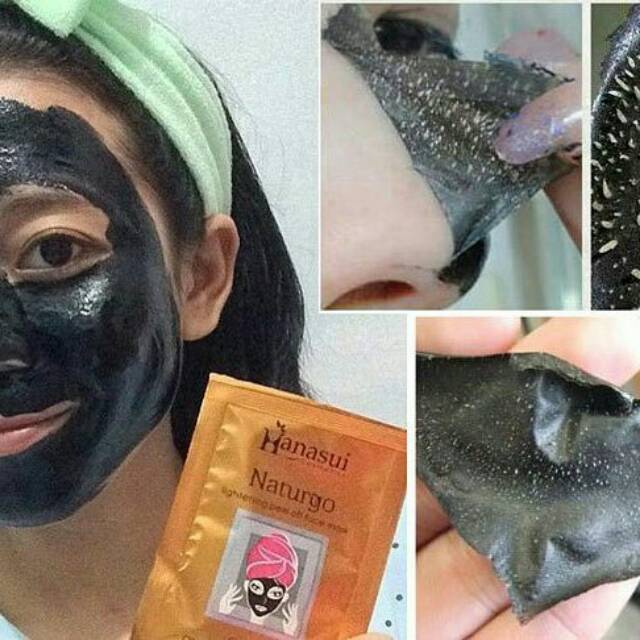 [COD] Masker Hanasui Naturgo (HITAM- kemasan oren)