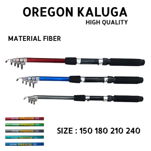 Joran Antena Teleskopik Oregon Kaluga Panjang 150 180 210 240 Material Fiber Tangkai Tongkat Pancing