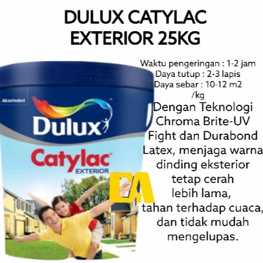CAT DULUX CATYLAC EKSTERIOR PUTIH 25KG (GOJEK)