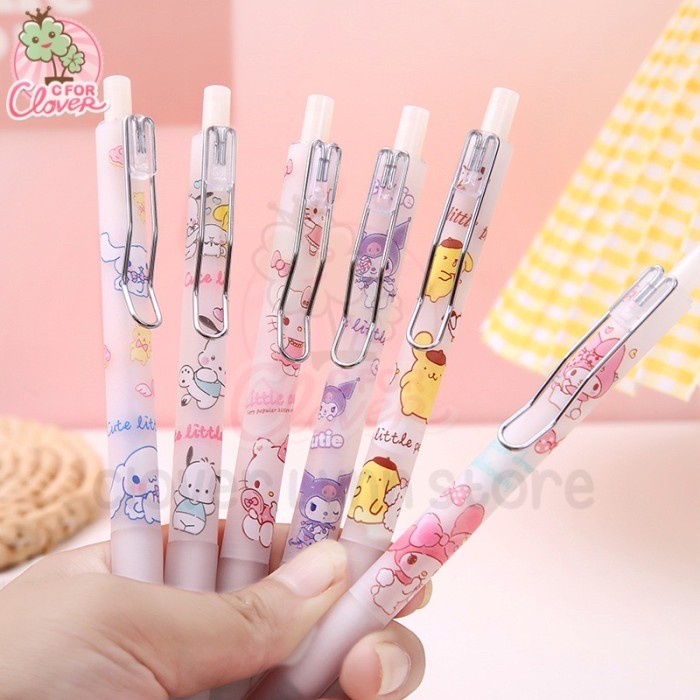 

PULPEN ESTETIK DENGAN SILVER CLIP ballpaint pen lucu kawaii goodie bag