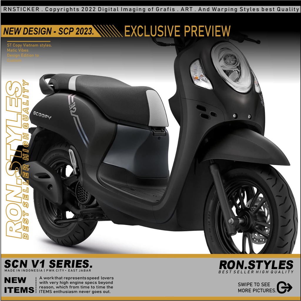 SCNV1 CUTTING STRIPING SCOOPY NEW 2022-2023 DESIGN VIETNAM STRIPING VARIASI SCOOPY STIKER SCOOPY THA