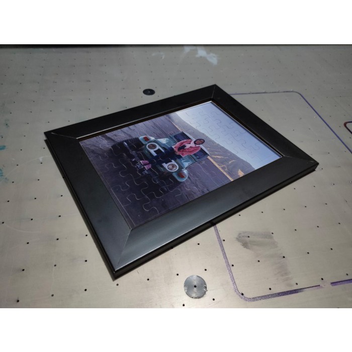 Custom Puzzle A5 A4 + Frame | Custom Jigsaw | Puzzle Foto - A4 Frame Putih