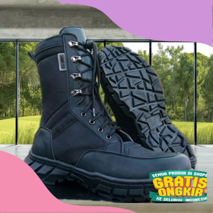 SEPATU PDL JATAH WEBA SEPATU PDL JATAH TNI POLRI SECURITY SEPATU PDL UJUNG BESI/ tinggi  hak jumbo
