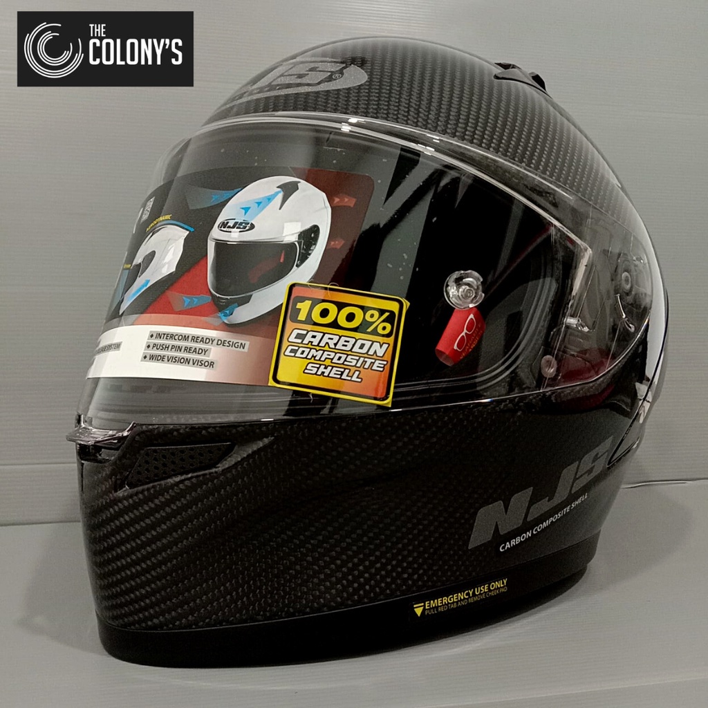 HELM NJS ZX-1R FULL FACE FULLFACE MOTIF CARBON TWILL| HELM NJS ZX-1R MOTIF NEW TERBARU ORI SNI TERMU