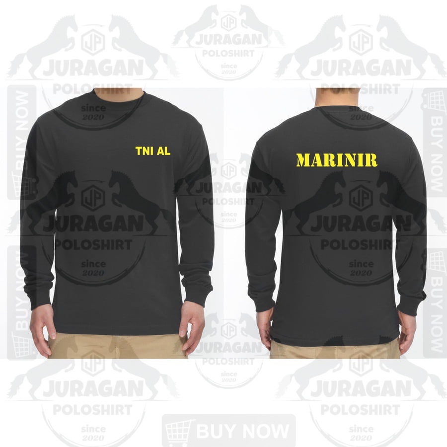 kaos tni al marinir panjang / baju marinir tni al longsleeve -juraganpoloshirt