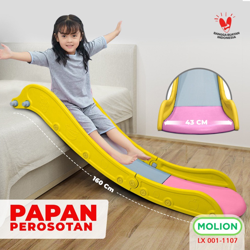 MOLION SNI Papan Prosotan Anak Mainan Seluncuran Perosotan Slide Bermain Anak Berstandar 001-M1107