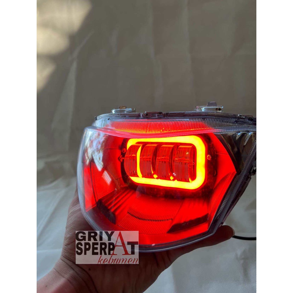 LAMPU DEPAN MIO J  LED 4 LENSA