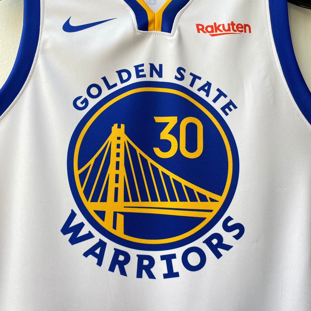 JERSEY BASKET STEPHEN CURRY GSW WARRIORS #30 WHITE PUTIH NBA SWINGMAN REVO REVO30 KAOS GAMETIME BAJU ATASAN