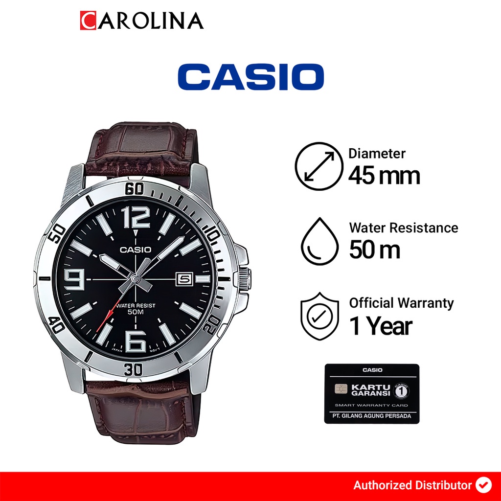 【COD】 Jam Tangan CASIO MTP-VD01L-1B Pria