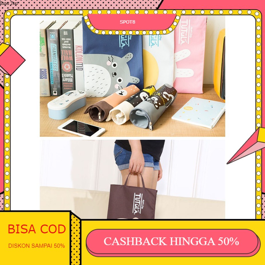 

Spot8 PF01 Creative Fun Print Portable A4 file Storage pouch bag / Tempat Buku Alat Tulis