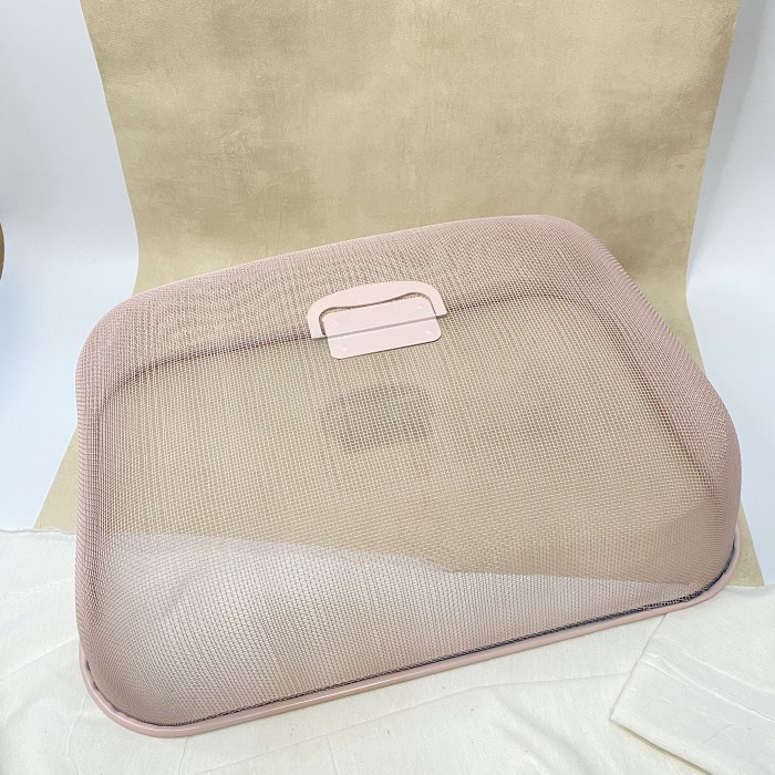 Tudung Saji modern besi kawat mint pink