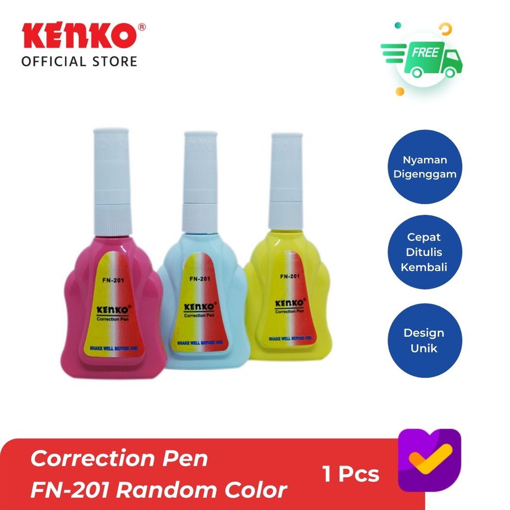 

Kenko Correction Pen Cairan Koreksi Tinta Pena Koreksi FN-201