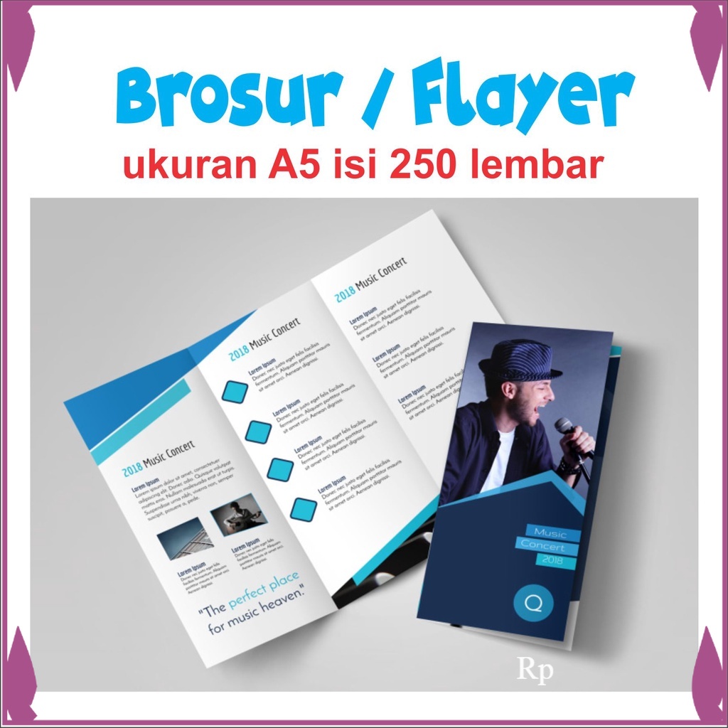 

FLYER ATAU BROSUR UKURAN A5 (14,8x21 cm) Bisa Custom