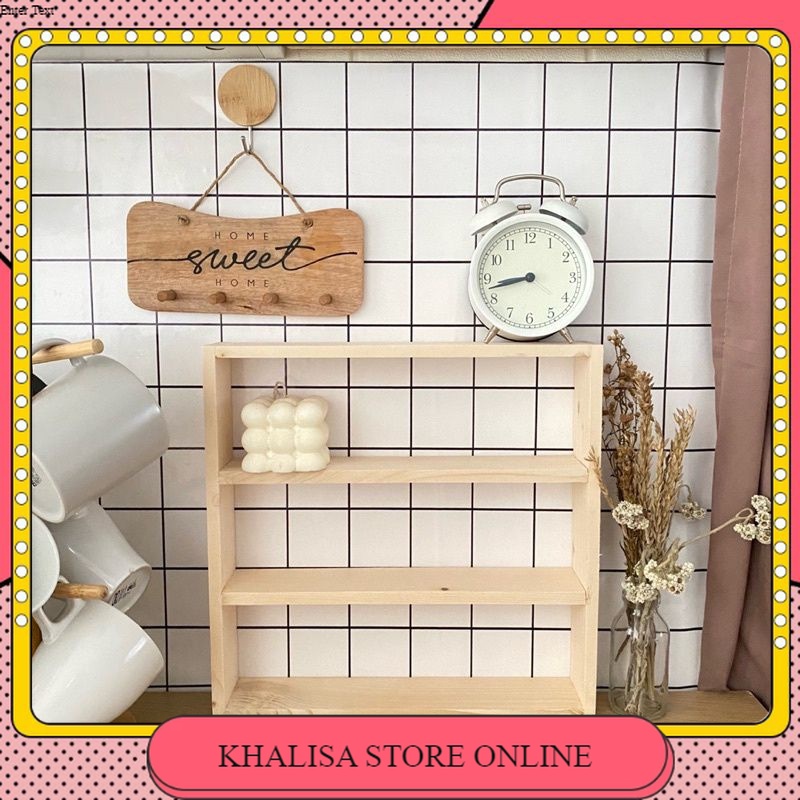 Rak Toples Mini Kayu 3 Susun Rak Toples Kayu Serbaguna