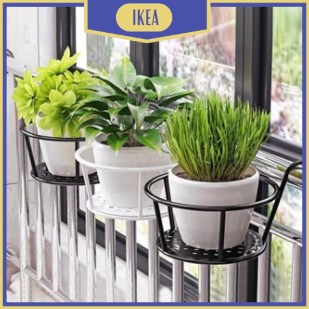 IKEA Rak Bunga Besi 3 Susun Rak Tanaman Standing Pot Murah
