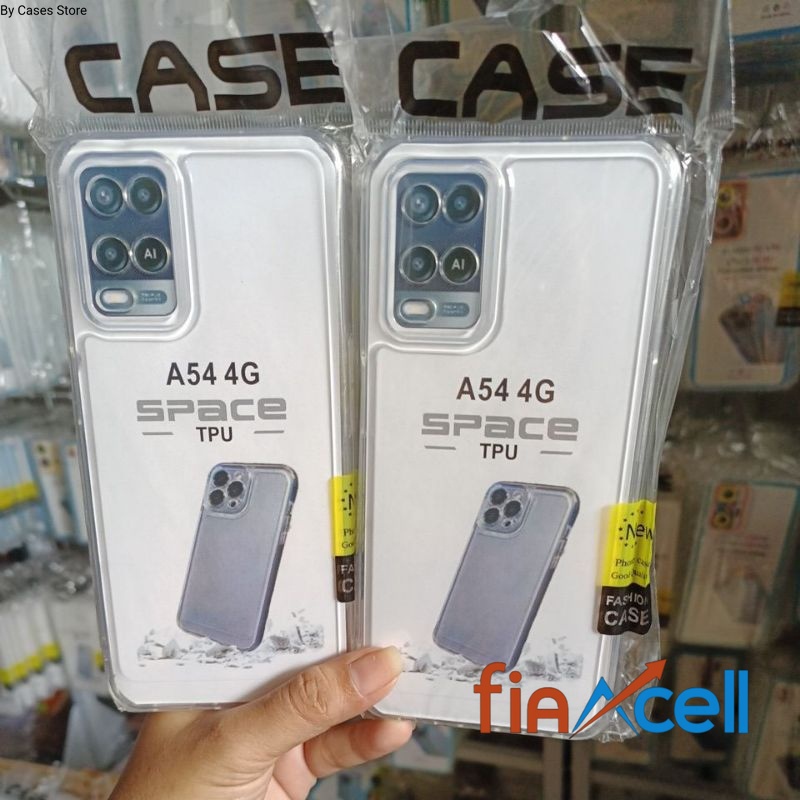 Softcase Clear Space Bening OPPO A54 Casing Transparan Pelindung Camera