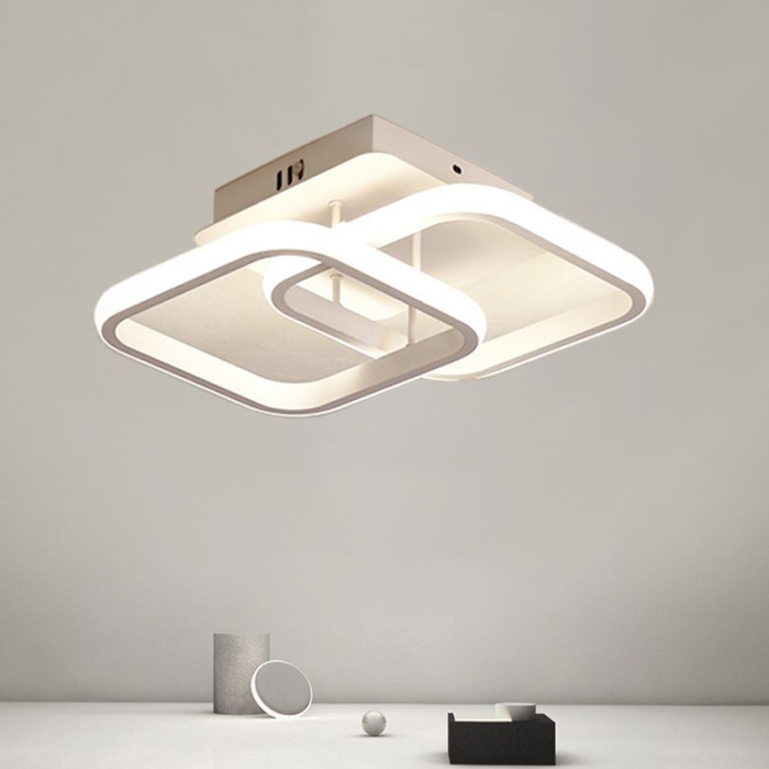 COD Golden LED Lampu Plafon 3Warna LED Ceiling Lampu Hias Rumah - Putih