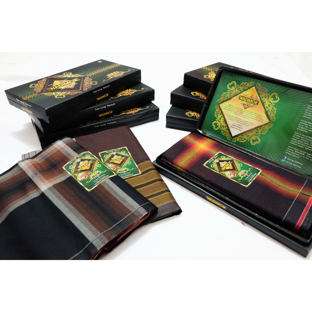 Sarung WADIMOR Padang Horison Tiga Dara Klir Kain Samping Tenun Motif Kotak Kotak2 Dewasa Pria Laki 