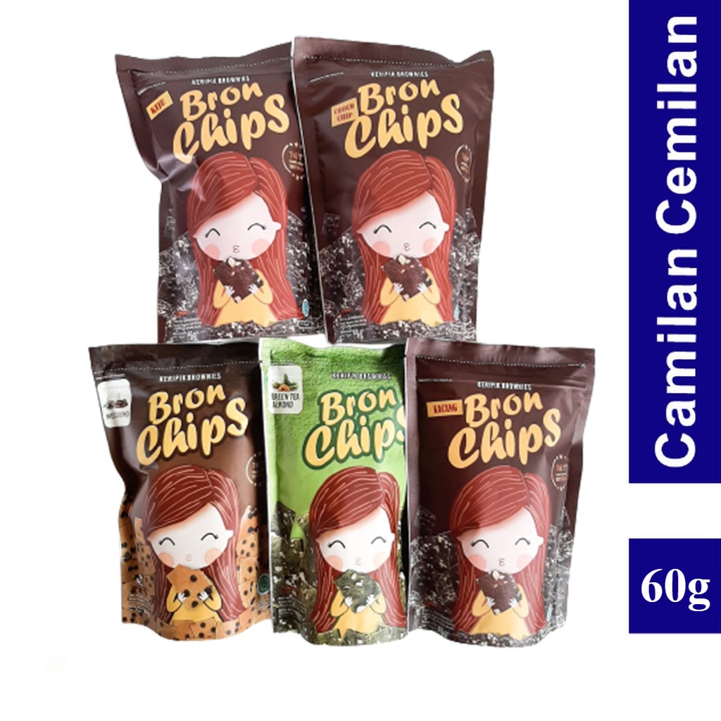 

Bronchips Keripik Brownies Keju Kacang ChocoChips 60 gr