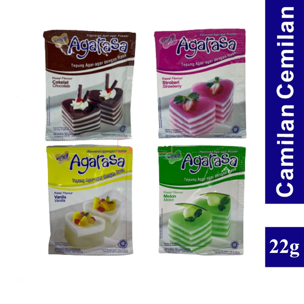 

Nutrijell Agarasa Agar Agar Cokelat Vanila Melon Stroberi 22 gr