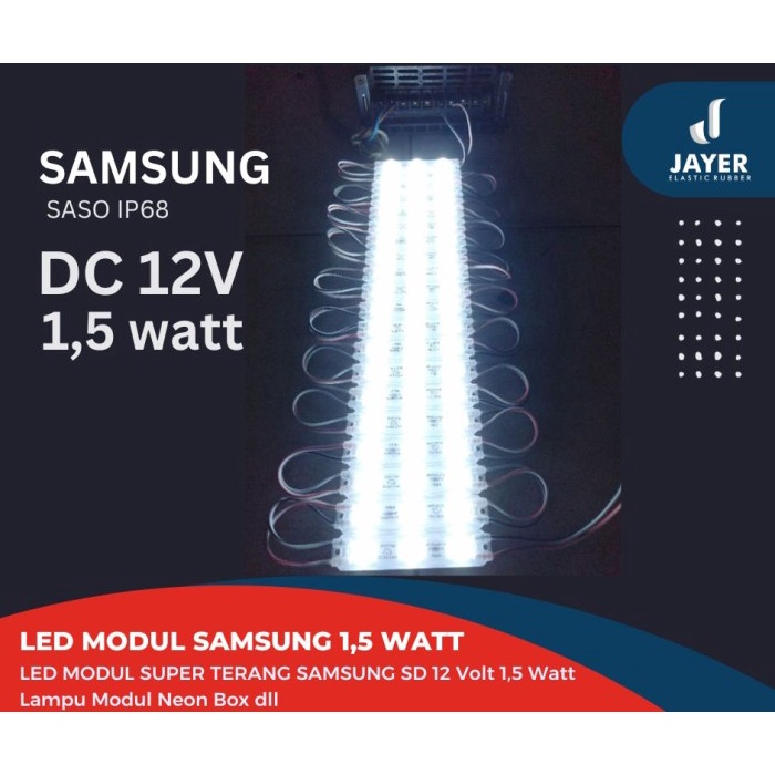 LED modul samsung 3 mata DC 12v 1,5 watt Cool White