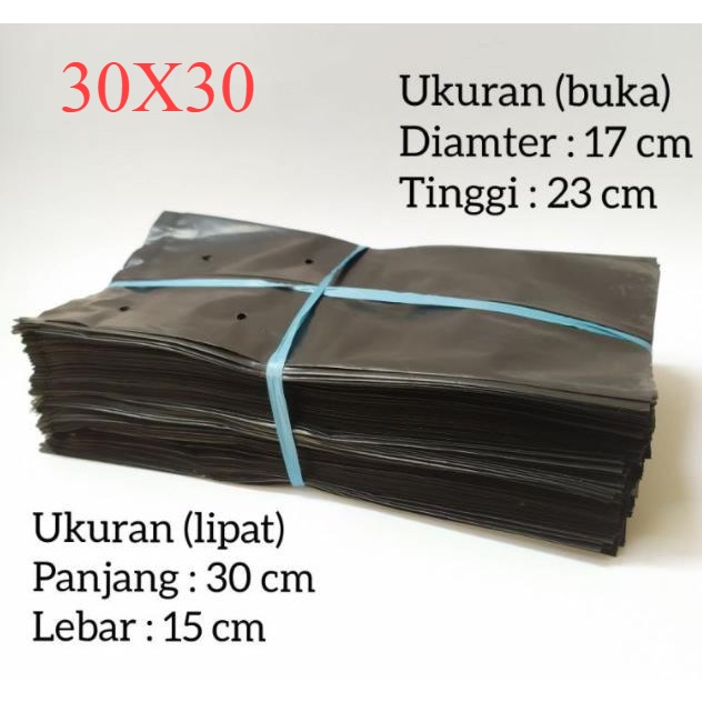 Polibag Tanaman 30×30 isi 100/ Polybag Tanaman 30x30 isi 50 / Polybag murah / Pelastik Polybag