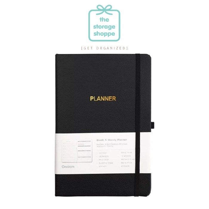 

Undated Planner / Agenda / Personal Journal / Monthly & Weekly Planner - Black