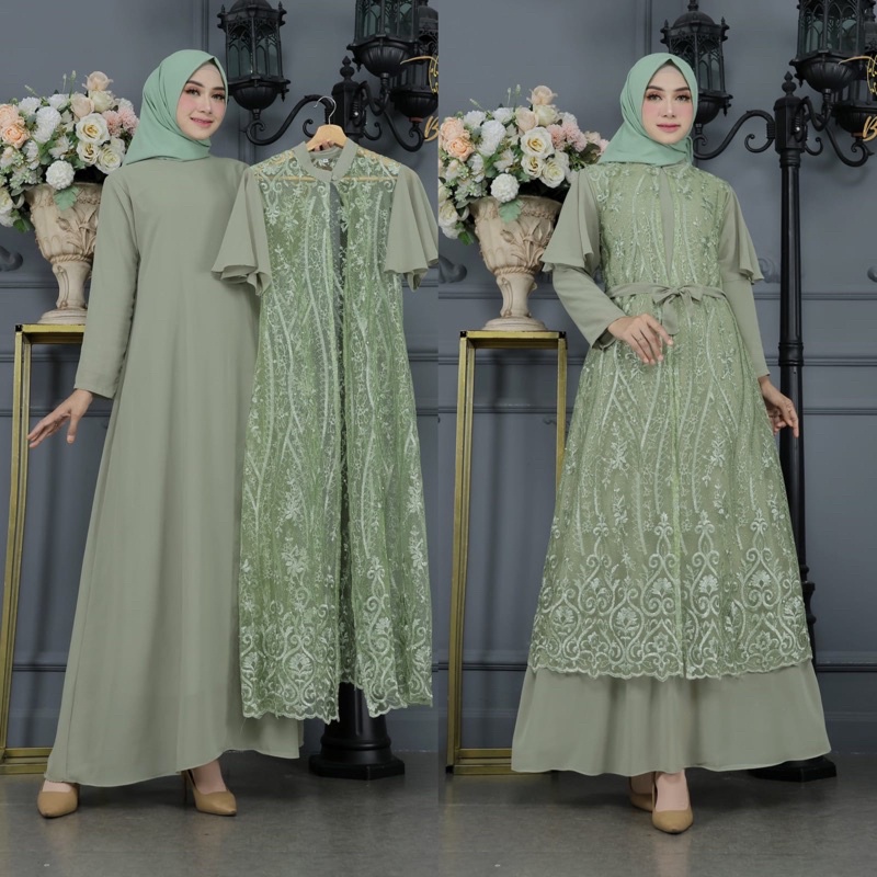 Gamis Outer Lepas Nagita M-5L| Gamis jumbo Ld 130| Gamis Tile Long| Gamis Brukat Tile| Gamis Ceruty 
