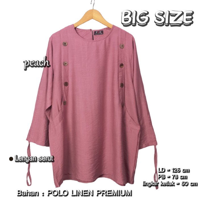 best -Baju Atasan Wanita / Blus Wanita / Tunik Batok / Jumbo 5L - Grey