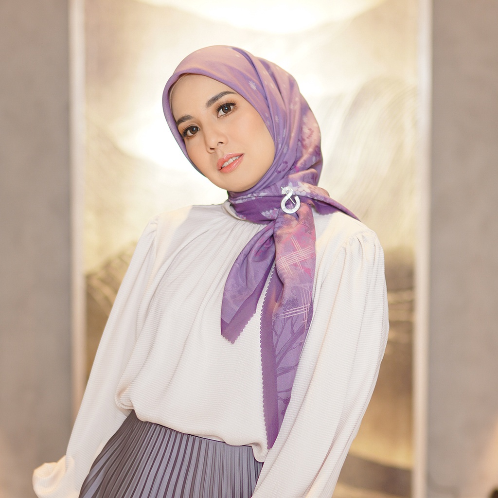 Jenna and Kaia - Shevara Scarf Orchid - Hijab Kerudung Segi Empat