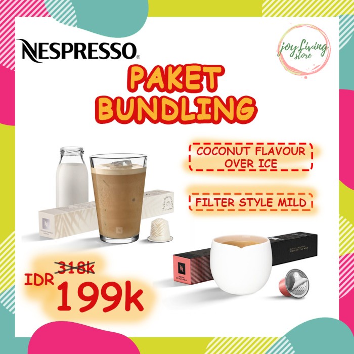 

Capsule Nespresso Paket Bundling Coconut Over Ice + Filter Style Mild