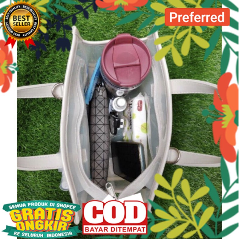 Tas selempang mika botol sanitizer / tas kerja new normal / tas kantor / tas pvc new normal// TAS KE